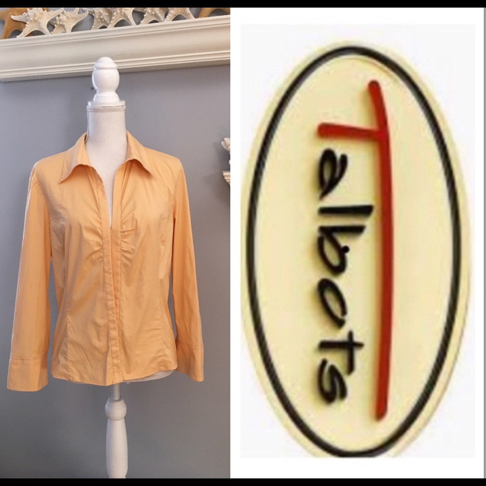 Beautiful Talbots stretch button down shirt sz 14